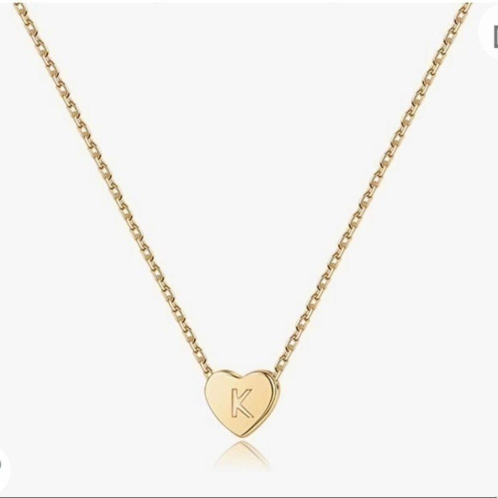 Nwt “K” heart necklace